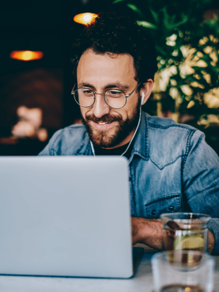 Man using laptop