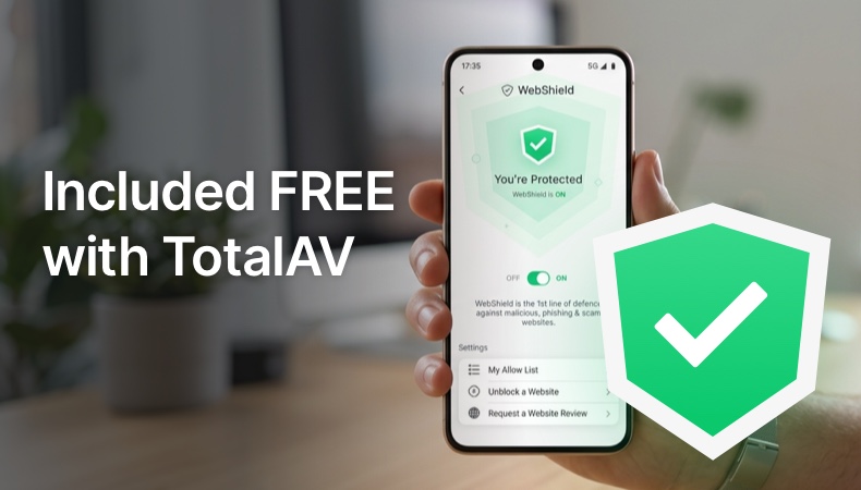 Total WebShield is included for free with TotalAV
